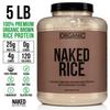 NAKED nutrition Rice - Organic Brown Rice Protein Powder - Vegan Protein Powder - 5Lb Bulk, Gmo Free, Gluten Free & Soy Free. Plant-Based Protein, No Artificial Ingredients - 76 Servings view 2