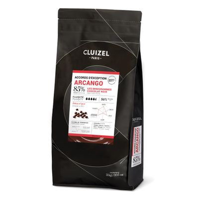 Michel Cluizel French Chocolate - Arcango Noir Couverture Pastilles Extra Bittersweet Chips, 85% Cocoa, 3kg/6.6lb. Bag