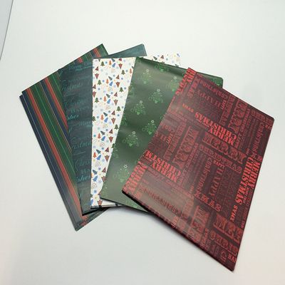'10 Sheet of Mix Designer' Soft touch Foiled Christmas Giftwrap