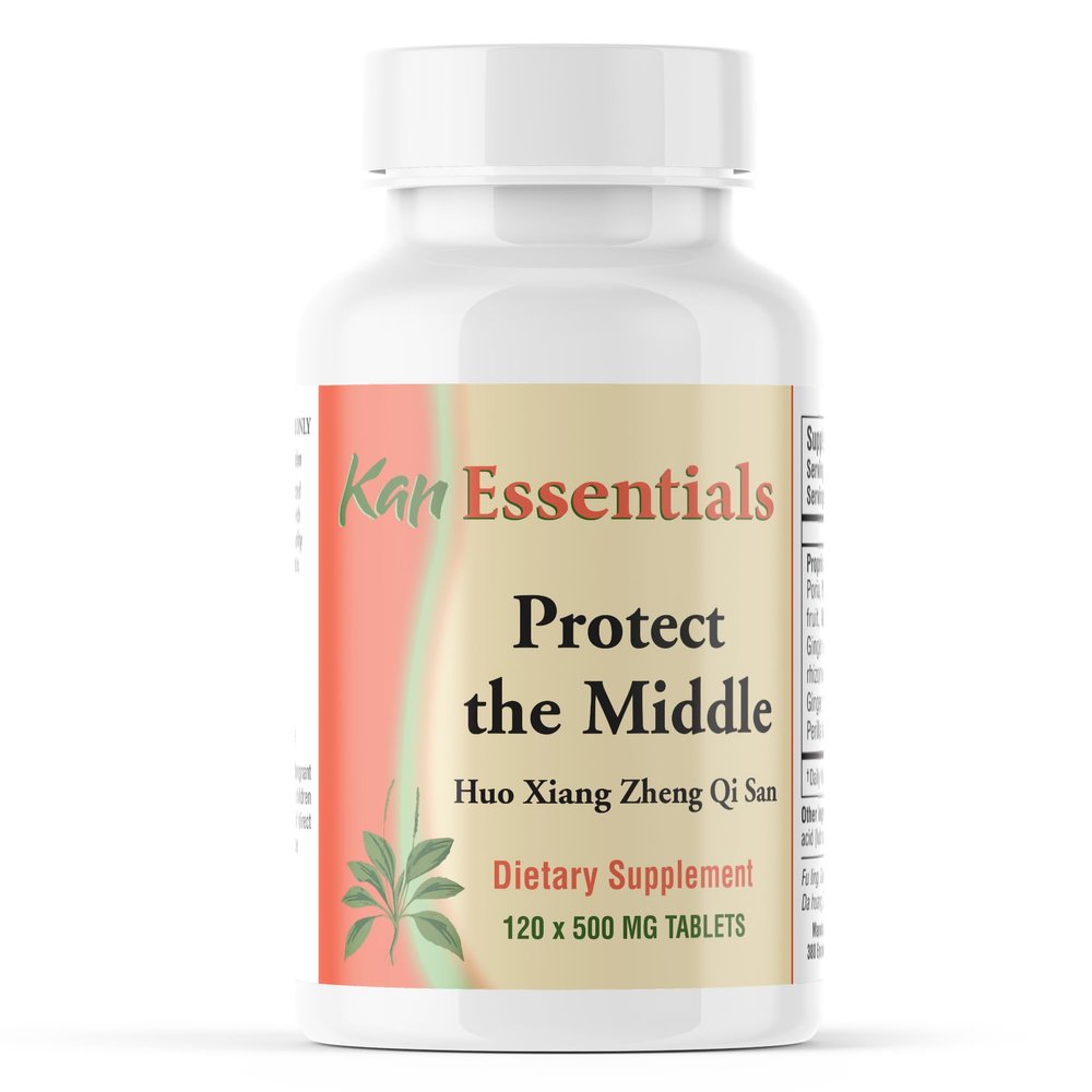 Kan Herb Company Protect The Middle  Traditional Chinese Herbal Blend for Dogs and Cats to Support Digestion, Appetite, and Gut Comfort, Herbal Supplement for Pets, 120 Tablets
