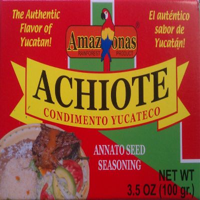 Achiote Condimento Yucateco. Annatto Seed Seasoning.