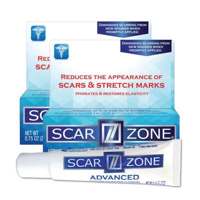 Scar Zone Advanced Scar Removal Cream - Scar Cream for Surgical Scars, Stretch Marks Removal, C Section & Fades Old & New (0.75 oz, Pack of 2)