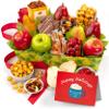 A Gift Inside Happy Holidays Orchard Delight Fruit and Gourmet Gift Basket view 1
