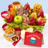 A Gift Inside Happy Holidays Orchard Delight Fruit and Gourmet Gift Basket view 3