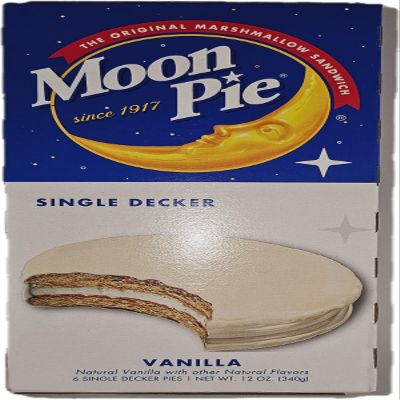 Moon Pie Single Decker Vanilla Marshmallow Pies, 6 count, 12 oz