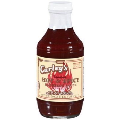 Curley's Famous Hot & Spicy Barbecue Sauce, 20 oz