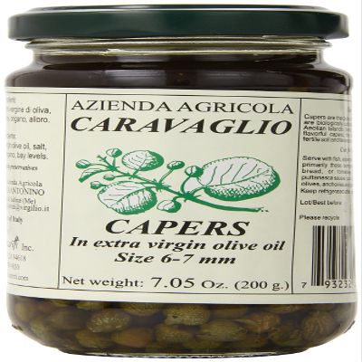 Antonino Caravaglio Marinated Capers with Herbs In Extra Virgin Olive Oil, 7.1 Ounce