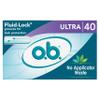 o.b. Tampons No Applicator, Fragrance-Free - 40ct | Applicator-Free Tampons Ultra, Feminine Care, ob Tampon Ultra, Period Products view 1