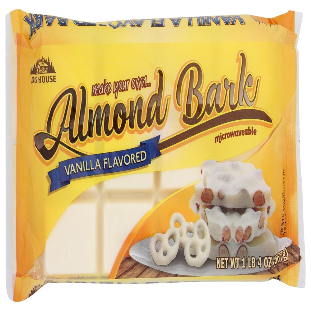 Log House Bark Almond Vanilla, 20 oz