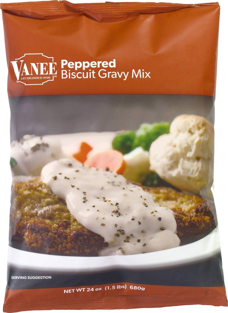 Vanee Foods Pepper Biscuit Gravy Mix, 24 Ounce -- 6 per case.