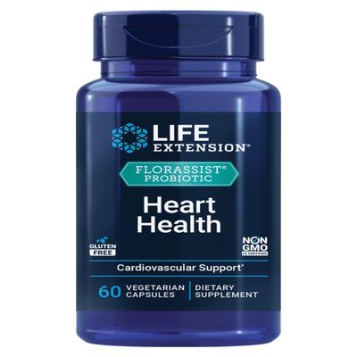 Life Extension FLORASSIST Probiotic Heart Health, Lactobacillus reuteri 30242, Promotes Heart Health and Already Healthy Cholesterol Levels, Gluten-Free, Non-GMO, Vegetarian, 60 Capsules