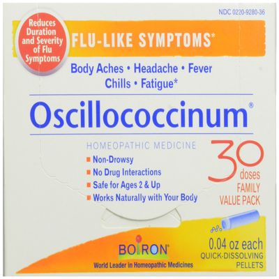 Boiron Oscillococcinum Homeopathic Medicine for Flu-Like Symptoms 30 Tablets Pack of 1