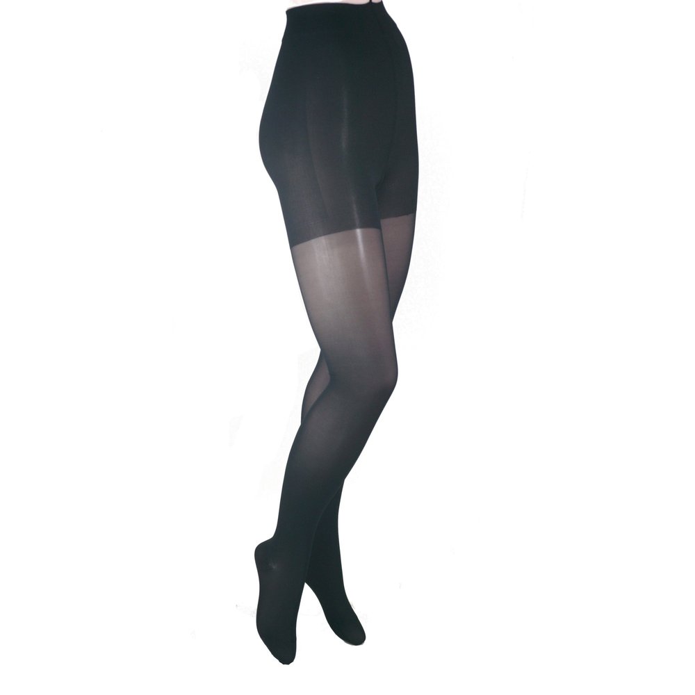 ITA-MED Sheer Pantyhose Compression, Black, Queen, 3 Count