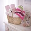 Clair de Lune Waffle Nursery Gift Basket to fit Cot Bed (Pink) view 2
