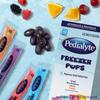 Pedialyte Electrolyte Solution Freezer Pops, Hydration Variety Pack Grape, Blue Raspberry, Cherry, Orange, Pack of 64 view 2