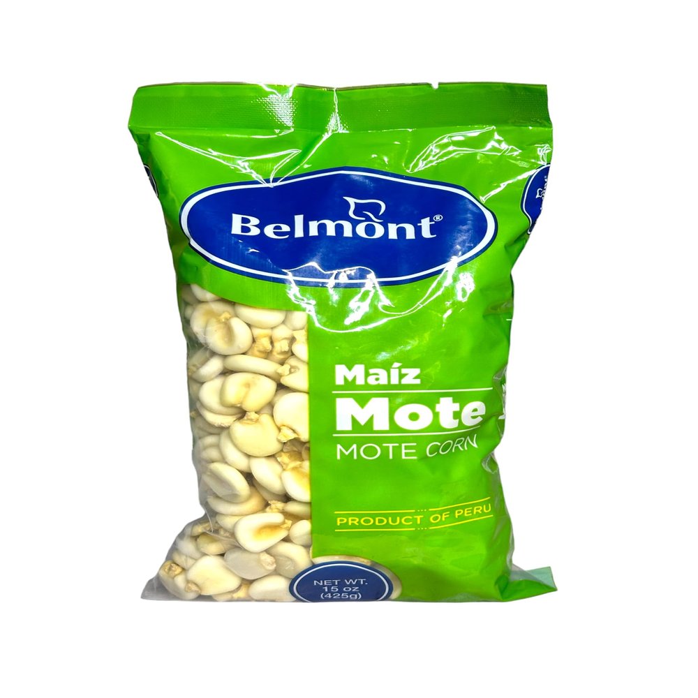 Belmont Mote Pelado Peeled Giant Corn By Belmont Product Of Peru 15 Ounces