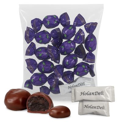 Dark Chocolate Covered Prunes  Plums in Rich Chocolate  Imported European Plum Candies Dipped in Smooth Dark Chocolate  Includes Complimentary HolanDeli Mints  12 oz Bag