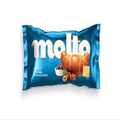 Molto Croissants From Greece with Praline Flavor - 20 Packs X 80g (2.8 Ounces Per Pack)