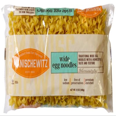 MANISCHEWITZ Wide Egg Noodles, 12-Ounce Bags (Pack of 12)