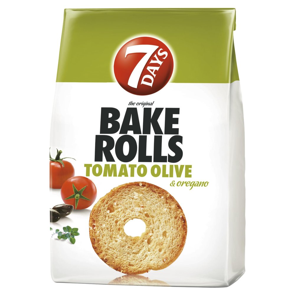 7 Days Bake Rolls From Greece with Olive, Tomato and Oregano - 10 Packs X 160g (5.7 Ounches Per Pack)