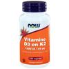 NOW Foods Vitamin D-3 & K-2-120 Veg Capsules view 1