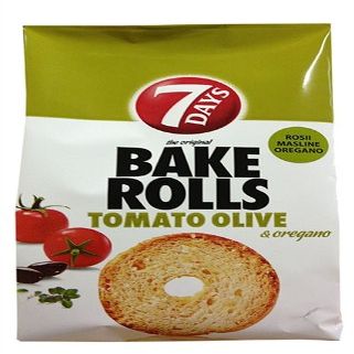 7 Days Bake Rolls From Greece with Olive, Tomato and Oregano - 5 Packs X 160g (5.7 Ounches Per Pack)