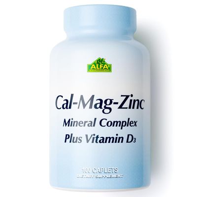 ALFA VITAMINS Calcium, Magnesium, Zinc Plus Vitamin D3, Supports Bone Health, Immune Function & Energy Production, 300mg Calcium, 133mg Magnesium, 5mg Zinc, 133 IU Vitamin D3, 100 Tablets