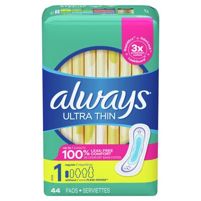 Always Ultra Thin Regular Pads, Unscented