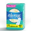 Always Ultra Thin Regular Pads, Unscented view 2
