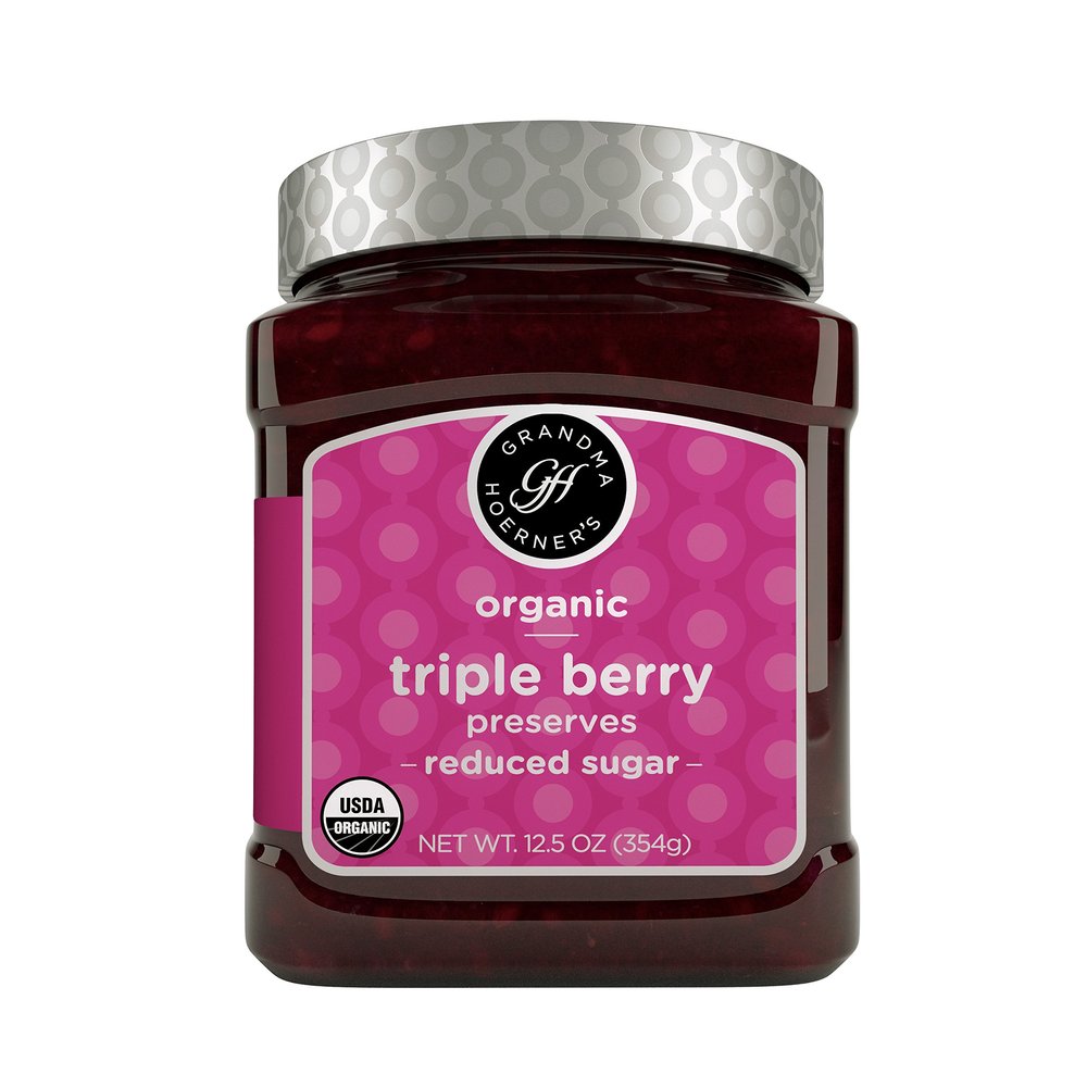 Grandma Hoerner's Organic Preserves, Triple Berry, 12.5 oz