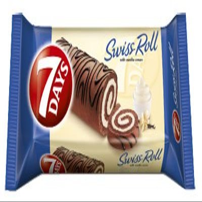 7 Days Swiss Roll with Vanilla Cream From Greece - 4 Packs X 200g (7.0 oz Per Pack)