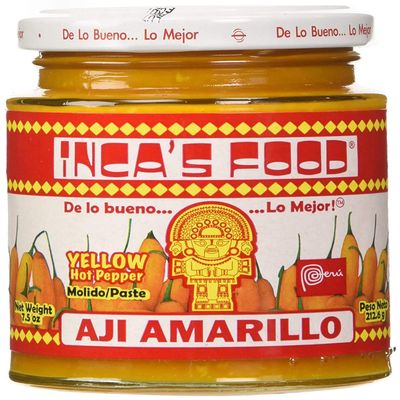 Inca's Food Aji Amarillo Paste - Hot Yellow Pepper Paste, 7.5 Oz Jar - Product of Peru (Pack of 2)