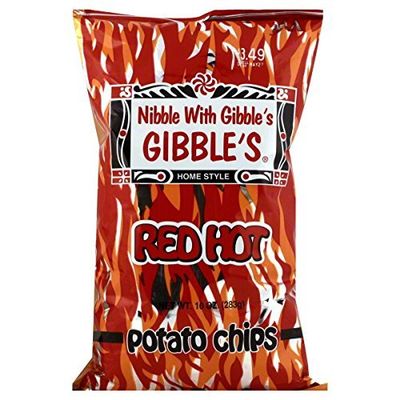 Gibble's RED HOTS Potato Chips (8-8oz bags)