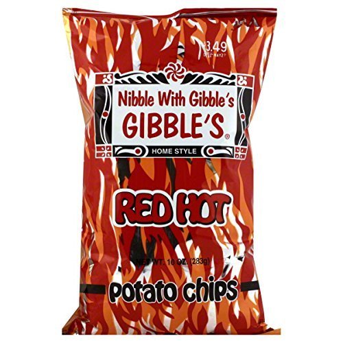 Gibble's RED HOTS Potato Chips (8-8oz bags)