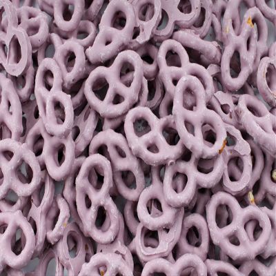 Jellybean Foods Raspberry Covered Pretzels Raspberry Coated pretzel Raspberry Flavored Pretzels Raspberry - Raspberry Drizzle Pretzel 1 Lb)