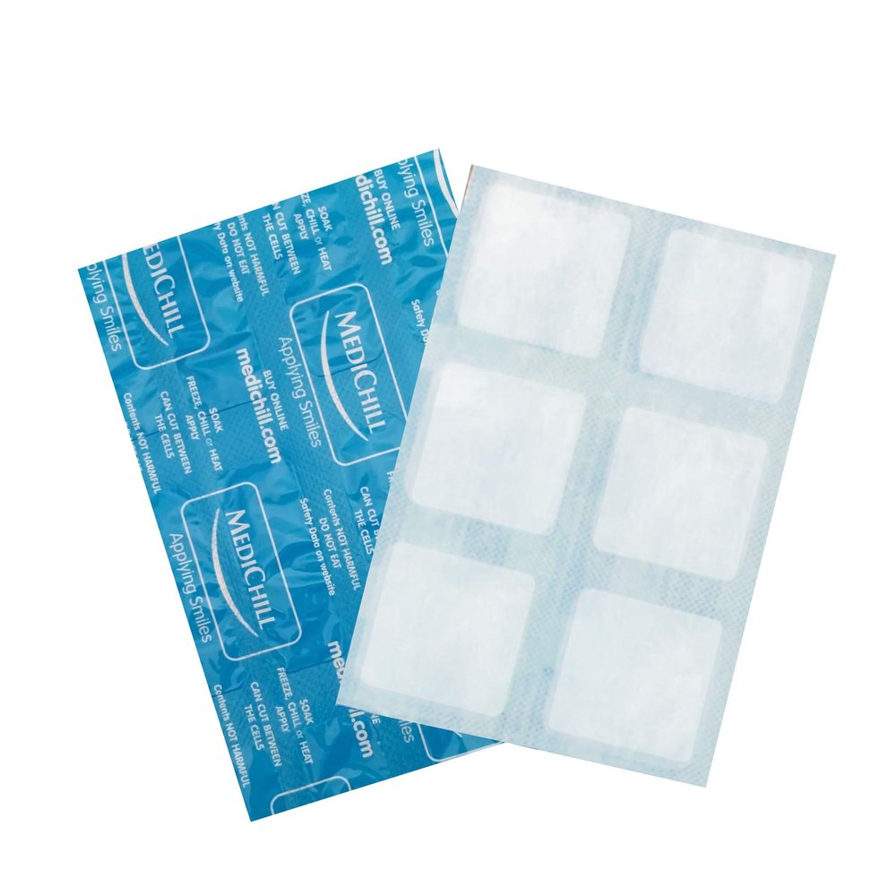 Medichill Cool Cubes for Children (Commercial Pack of 100 Ice Packs/Sheets) - Cold Therapy for Knee, Arm, Elbow, Shoulder, Back for Aches, Swelling, Bruises, Sprains, Inflammation