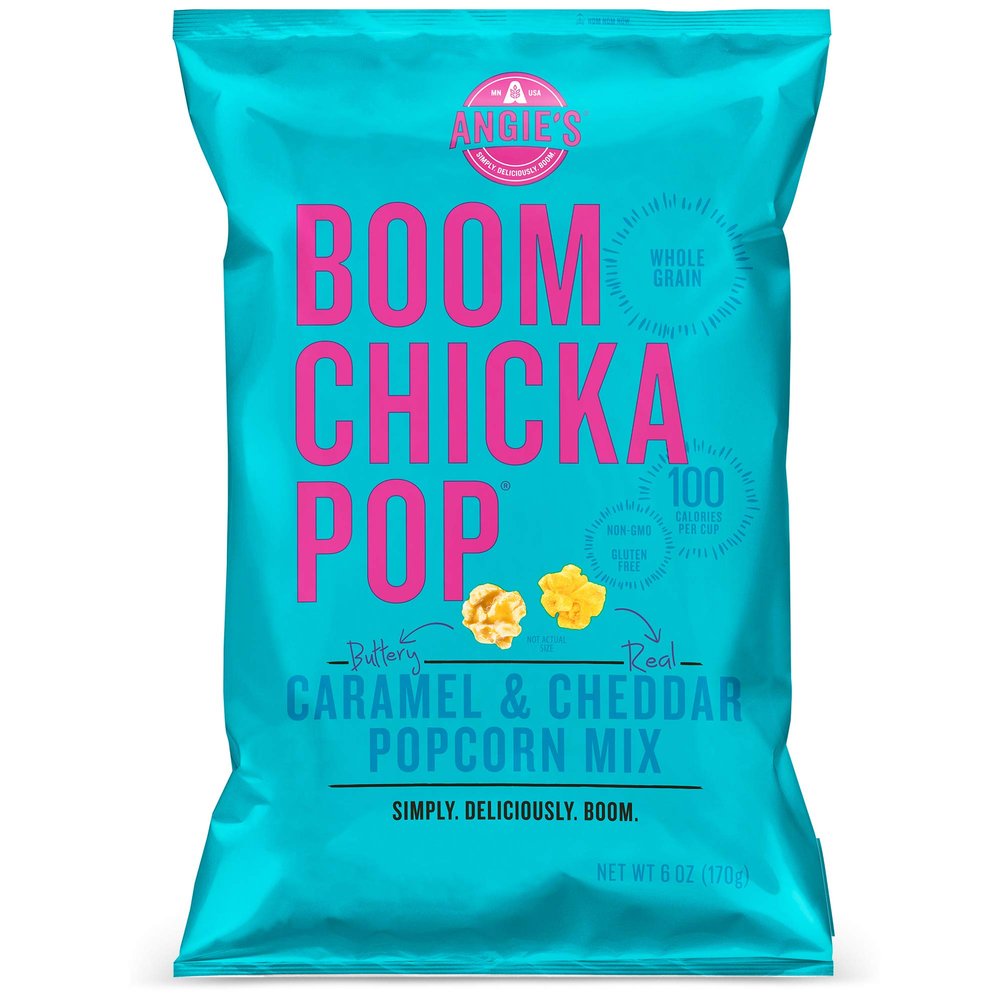Angie's BOOMCHICKAPOP Caramel & Cheddar Popcorn Mix, 6 oz. (Pack of 12)