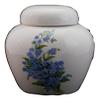 Blue Forget Me Not Flowers Urn- Floral Cremation Urn or Keepsake for Ashes - Hand Made Pottery view 1