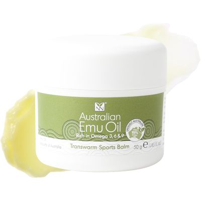 Y Not Natural Transwarm Sports Balm with Pure Emu Oil, Vitamins A, D, E, F & K2, Omega 3 6 9, & Tea Tree Oil Essential Oils - 50g Rub for Joint, Back, Muscle Stiffness & Soothing Itch Relief