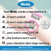 WobL Vibrating 8-Alarm & Repeating Countdown Timer Watch for Medication/Sports/Meetings/Potty Reminders, Purple view 4