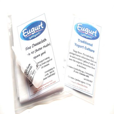 Greek Traditional Yogurt Kit (basic) - w/cheesecloth and 1 oz. calcium chloride