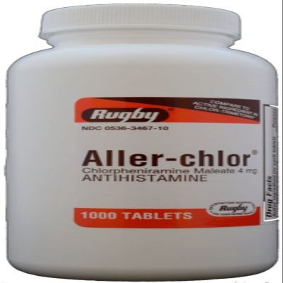 Chlorpheniramine Maleate 4mg?Generic for Chlor-Trimeton Allergy 1000 Tablets per Bottle