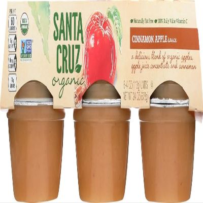 Santa Cruz Organic Cinnamon Applesauce 4 Oz (Pack of 12)