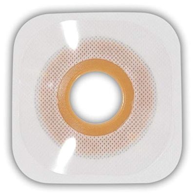 ConvaTec 405480 Esteem Synergy Adhesive Coupling Stomahesive Skin Barrier with Tape Collar, Pre-Cut, White, 1-1/2" Stoma Opening, 4-1/2" Length, 4-1/2" Width, Pack of 10