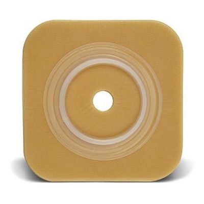ConvaTec 413155 SUR-FIT Natura Two-Piece Durahesive Skin Barrier, Cut-to-Fit, Flexible, No Tape Collar, 1-3/4" Flange, 4" Length, 4" Width, Pack of 10