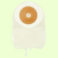 ConvaTec 125365 ActiveLife One-Piece Convex Urostomy Pouch with Pre-Cut Durahesive Skin Barrier, Fold Over Tap, 8" Pouch, Transparent, 1" Stoma Opening, Pack of 10