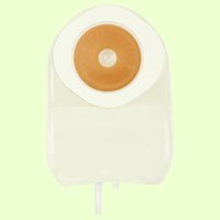 ConvaTec 125365 ActiveLife One-Piece Convex Urostomy Pouch with Pre-Cut Durahesive Skin Barrier, Fold Over Tap, 8" Pouch, Transparent, 1" Stoma Opening, Pack of 10
