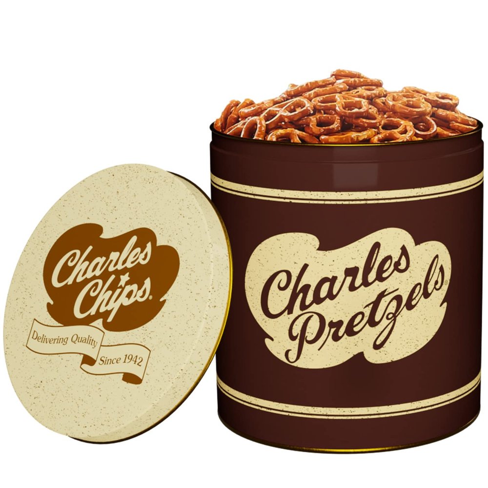 Charles Chips Mini Twist Pretzel Tin