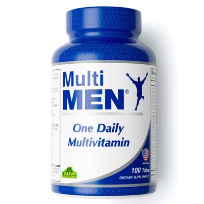 ALFA VITAMINS Multi Men Vitamins Dietary Supplement with Essential Vitamins & Minerals for Men - Amino Acids + Antioxidants - 100 Tablets