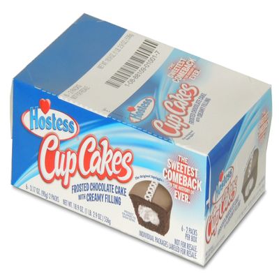 HOSTESS CUP CAKE CHOCOLATE 3.17 oz 2 pack ( pack of 18 )